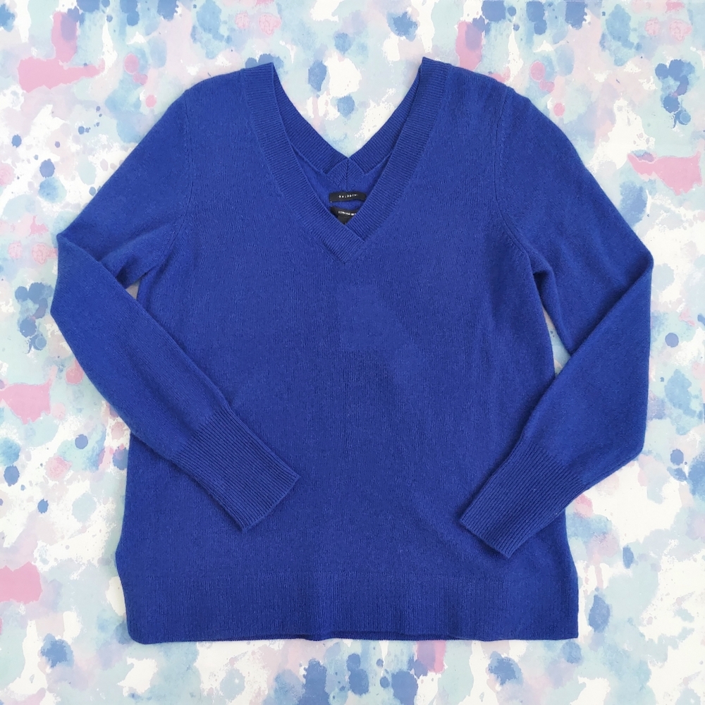 Halogen |  Cashmere Double V-Neck Sweater NWT